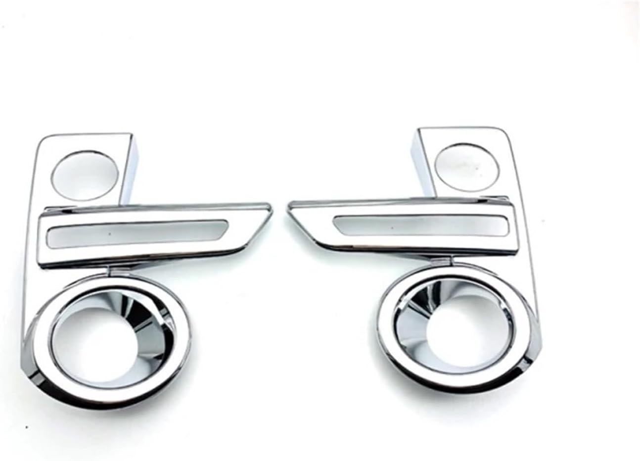 Compatible with Toyota Raize A200 2020 2021 2022 ABS Chrome Front Rear Fog Light Lamp Cover Foglight Eyebrow Bezel Sticker Decoration Frame(Front ABS chrome B)