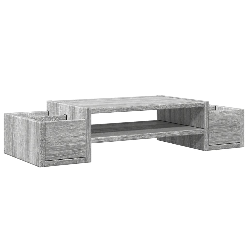 Support de moniteur gris Sonoma anti-mal de dos avec 4 compartiments de rangement - 8