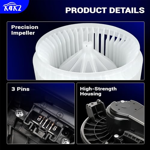 Image of 700249 AC Heater Blower Motor Compatible with 2017-2018 Toyota Corolla iM, 2009-2019 Corolla, 2010-2016 Prius, 2012-2017 Prius V, 2006-2018 RAV4 for 2016 Scion iM Replace 8710302210 8710342101