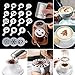 Milk Frother Handheld Coffee Art Set, Electric Coffee Frother with Milk Frother Pitcher, Powder Cocoa Shaker, Coffees Stencils, Coffees Spoons, Latte Art Pen