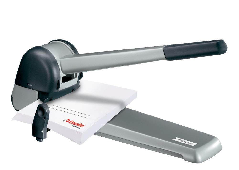 Leitz PETRUS 623363 - Taladro de gruesos y especiales 2 agujeros modelo 582 color plata