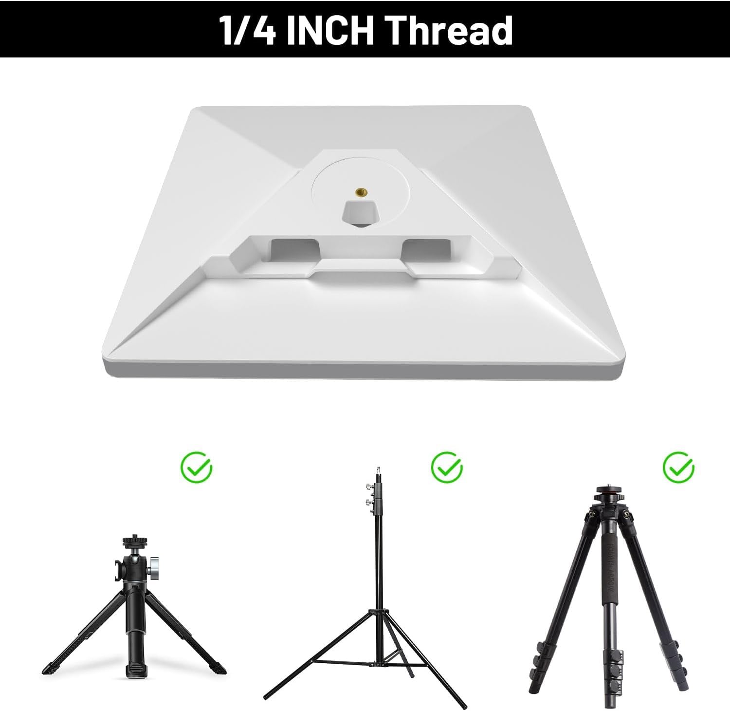 Adapter statywy do mocowania Starlink Mini Mount Adapter z gwintowanym mocowaniem 1/4"-20 z tworzywa sztucznego, kompatybilny ze statywami, kamperami i instalacjami zewnętrznymi, lekki, pasuje