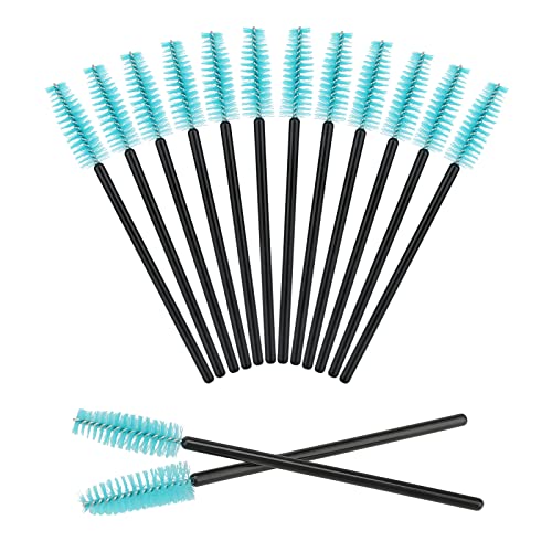Image of G2PLUS 100PCS Disposable Eyelash Brushes, Adjustable Mascara Wands Makeup Applicator, Lash Spoolies Brushes for Eyelash Extensions and Eyebrows (Blue)