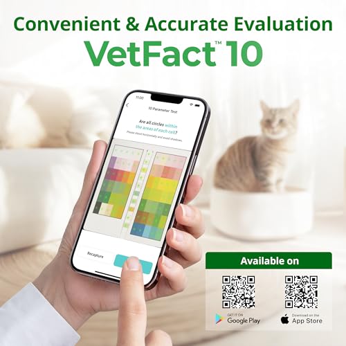 Image of [5Kits] Free Mobile App 10 Parameter Urine Test Strips for Cat & Dog, Cat & Dog UTI Test Strips at Home ; Glucose, Specific Gravity, pH, Ketone, Protein & More