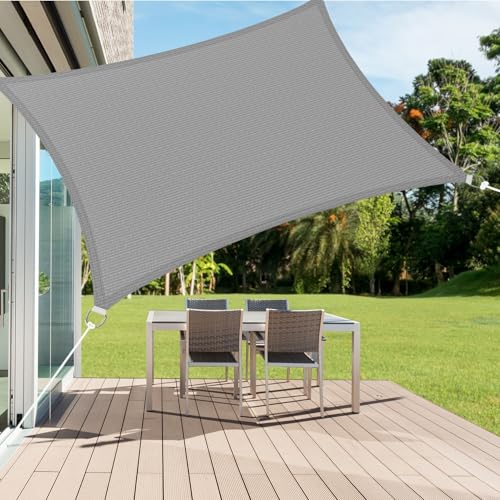 Voile d'ombrage 4 x 4 m résistant avec corde de fixation patio - 4