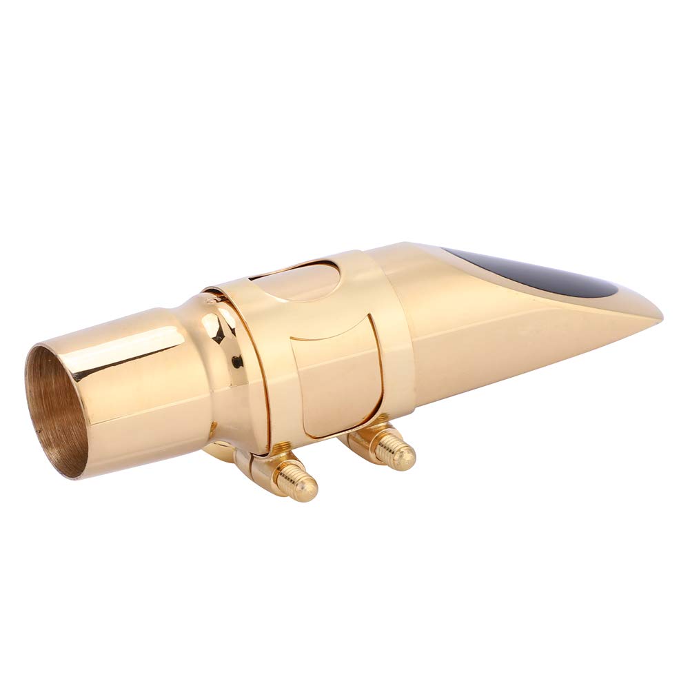 Boquilla de Saxofón EB Alto 6C, Boquilla de Latón Profesional con Almohadillas, Accesorios de Saxofón Estable para Principiantes, Instrumento Musical Portátil