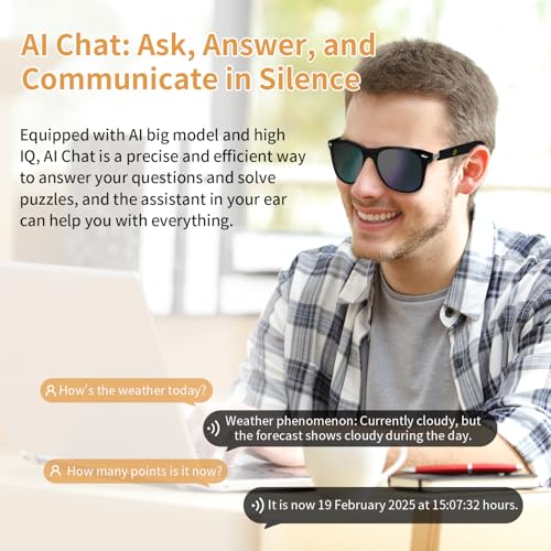 Image of AI Smart Glasses for Men Women - UV Protection Smart Sunglasses