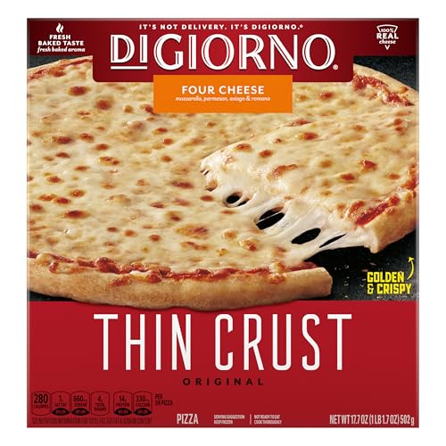 Digiorno Frozen Pizza, Four Cheese Thin Crust Pizza, 17.7Oz (Frozen) 17.7 oz