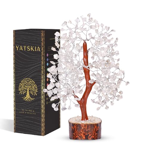 YATSKIA Clear Quartz Crystal Tree...