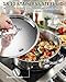 Cooks Standard Multi-Ply Clad Stainless Steel Saute Pan 10.5 Inch, 4 Quart Deep Frying Pan Skillet with Lid, Induction Cookware, Stay-Cool Handle