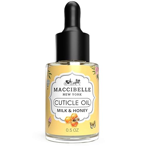 Maccibelle Aceite para cutículas de 0.5 oz Cura cutículas secas agrietadas (leche y miel)