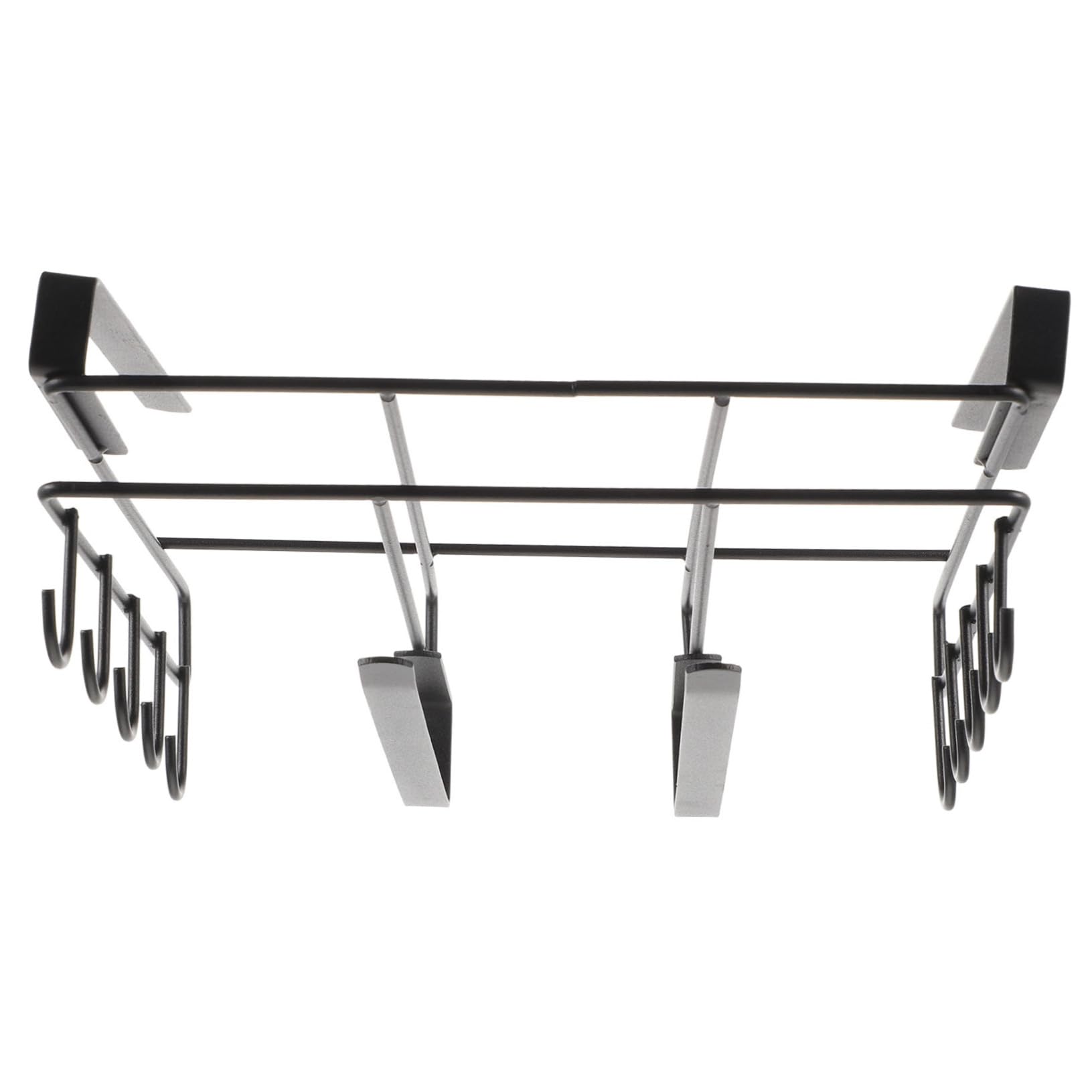 SOLUSTRE Under Cabinet Rack Multi Functional Kitchen Mug Shelf Cutting Board Lid Holder Space Saving Organizer for Cabinet Construction Finish