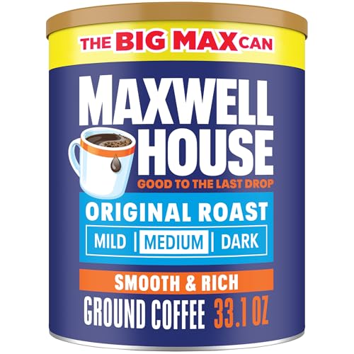 Comparison: Best The Ground Coffee House 10 Maxwell House Original Roast Ground Coffee, 33.1 oz Canister