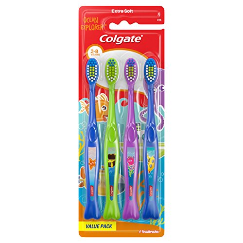 Colgate Kids Extra Soft Toothbrush Value Pack, Ocean Explorer, 4 Count