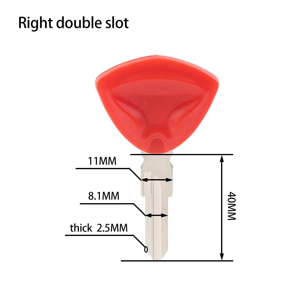 Cninba13 Blue Motorcycle Blank Key Uncut Blade Motorcycle Blank Key Replacement For CAN-AM SPYDER TRIKE GS 990 RS