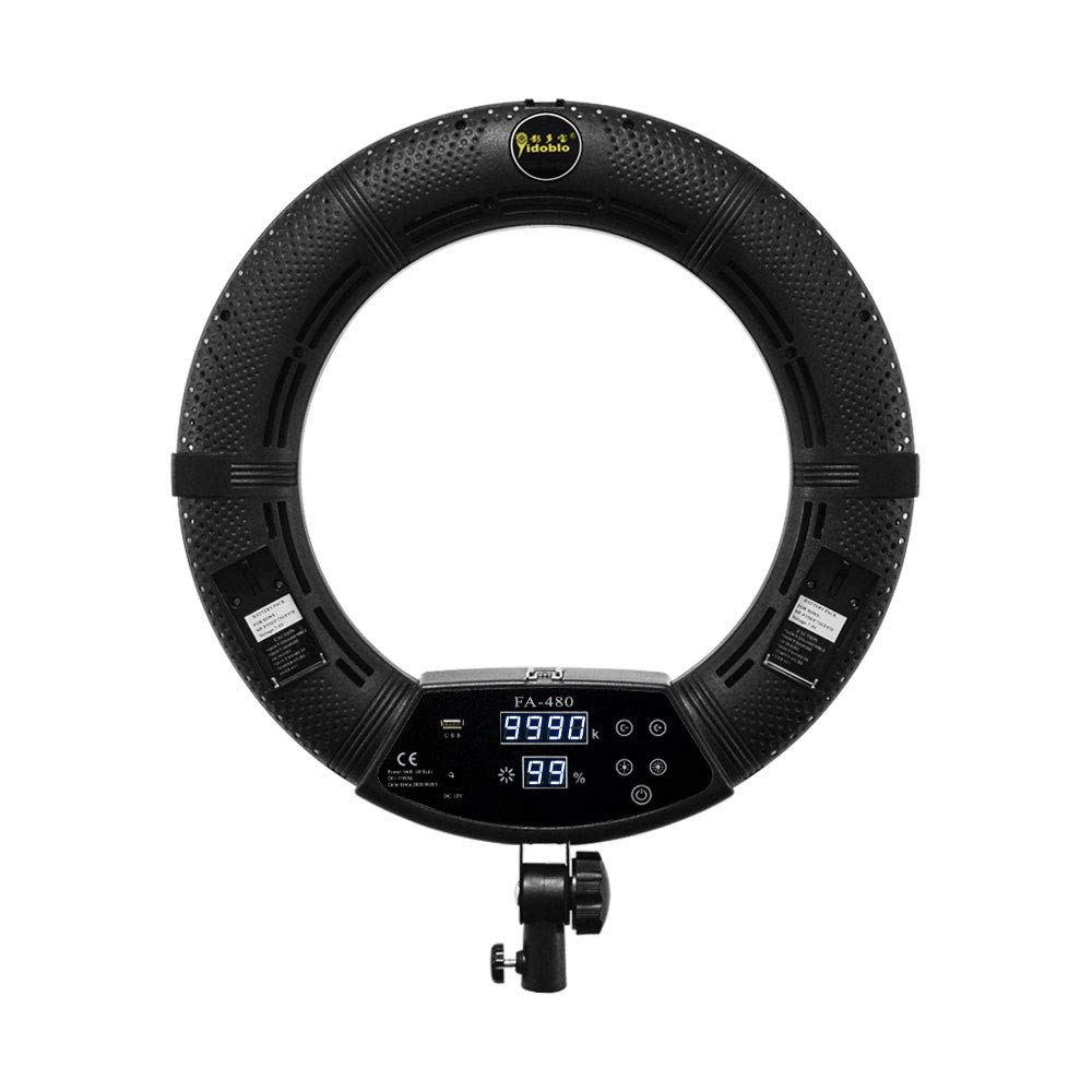 YIDOBLO18 inch Bluetooth Control LED Ring Light for Phone and Camera, 96W, 2800K- 9900K for Photography,Makeup,YouTube Video Shooting,Compatible Android Phones iPhone（Without tripod & Bag）