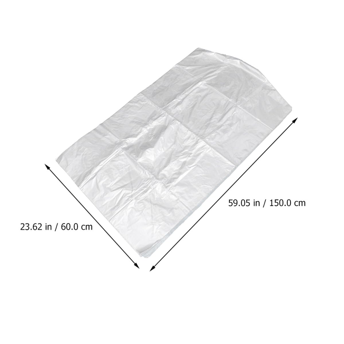 NOLITOY 50 Fundas para Ropa de Peva 60x150 Cm, Bolsas para Guardar Ropa, Fundas para Colgar Prendas, Protección contra Polvo para Trajes, Abrigos y Vestidos, Uso Doméstico y Tintorería