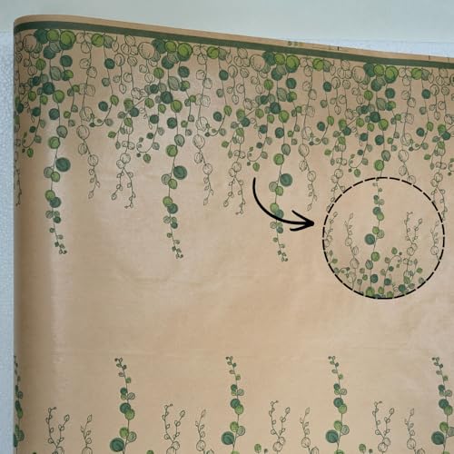 Image of Oasis Eco-Friendly Bouquet Wrapping Roll | Foliage Green Printed Luxe Flower Wrap For Fresh Flowers & Gift Packaging | Florist Essential Supplies - 25 Meter Long