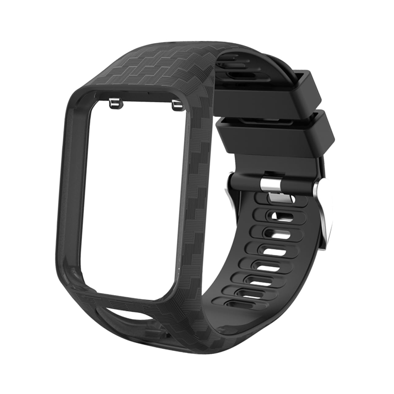 Uonlytech 2piezas Correa De Reloj De Silicona Para Series Compatible Color Negro Fácil Instalación y Comodidad