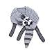 Little Kids Unisex Chunky Knit Racoon Scarf with snap closure (recommended age 3-6/7YR)