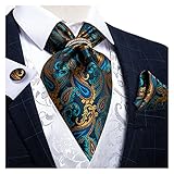 Material: SEIDE Aqxyedc Männer Seide Cravat Navy Dot formelle Ascot -Taschentaschentuch mit Ring Hochzeit formelle Selbstkrawatte Krawatte wanglan(ASC-2020-03)