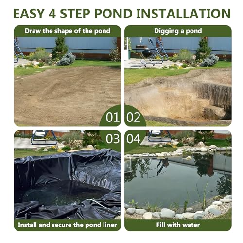Bache bassin exterieur impermeable avec evacuation eau pour sources et étangs
