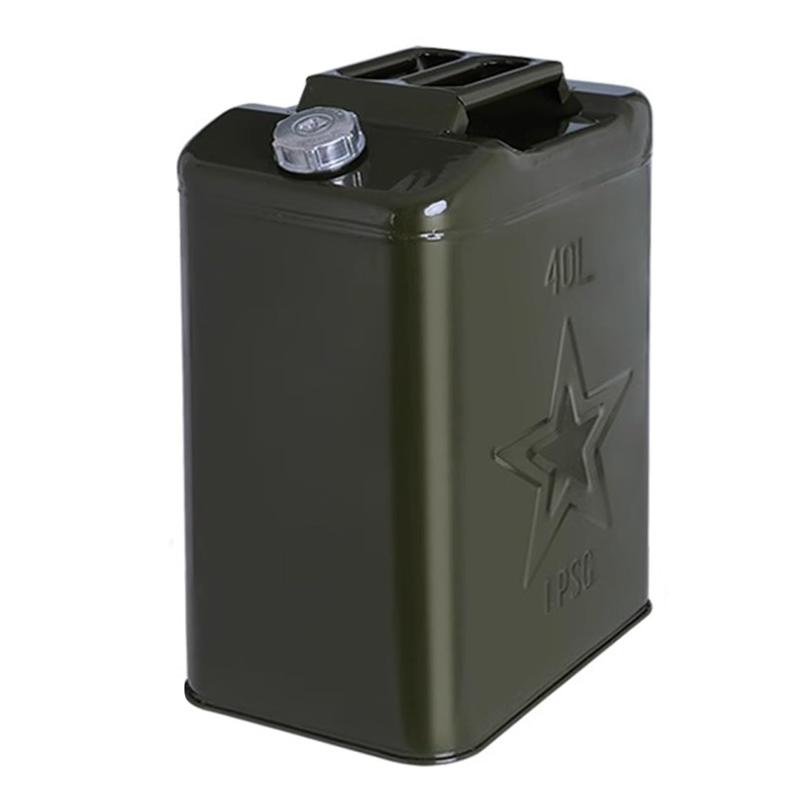 Bidon Gasolina 20l, Garrafa Gasolina 5l, con Tubo Guía de Aceite y Válvula de Purga, Diseño Cuadrado, Seguro y Estable, Tapa de Aluminio, Ideal para Acampar y Viajar(40L)