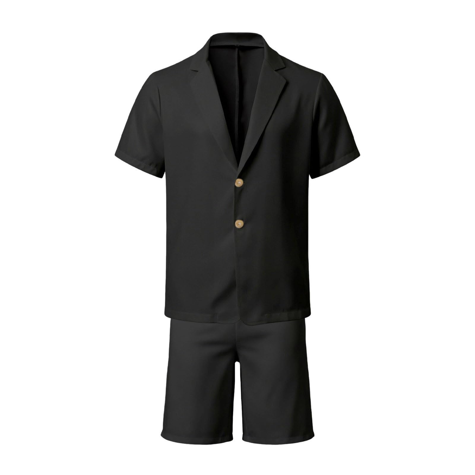 Générique Blazer Uomo Estate Set Due Pezzi Giacca Manica Corta E Pantaloncini Slim Elegante Leggero Sportivo Per Ufficio E Uscite, Spiaggia, Matrimonio, Ragazzi D'Onore