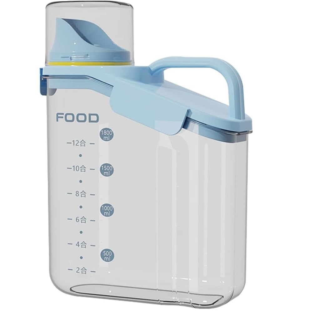 IJSDNVJNDX Clear Airtight Food Storage Containers Set Lids and Pour Spout Large Plastic Cereal Dispenser for Flour, Sugar, Grain & Rice Kitchen Dry Food Keeper Flour, Sugar, Grain & Rice A