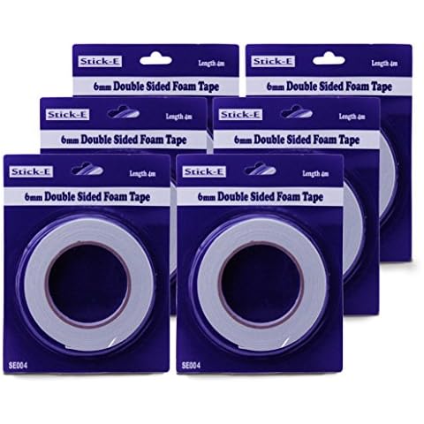 STICK-E Double Sided Foam Tape 6mm x4m (6 ROLLS) Cover