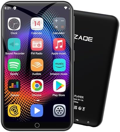 MP3 Player with Bluetooth and WiFi, 80GB Storage& Android OS, 4" ...