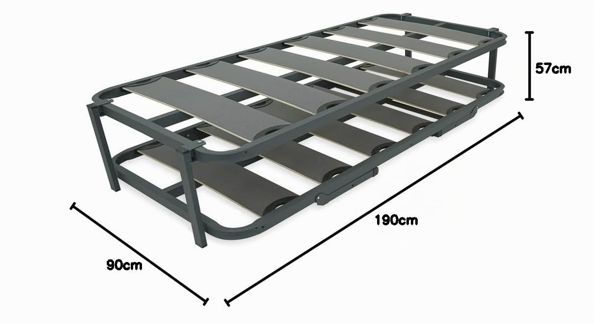 Mattfy - Cama Completa con 2 Colchones Kloe Reversible + Cama Nido Reforzada + 2 Almohadas, 90 x 190