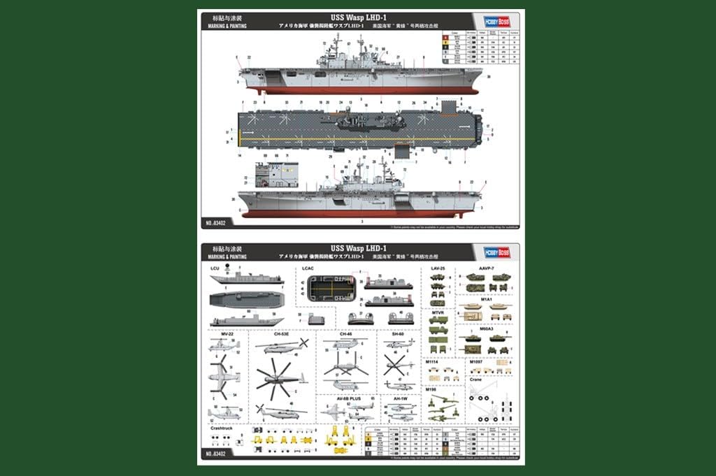 Hobby Boss USS Wasp LHD-1 Boat Model Building Kit