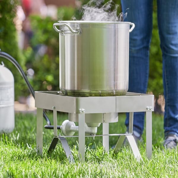 Miniatura 3 de Estufa de acero inoxidable de un solo quemador para exteriores, rango de gas propano de 55,000 BTU, superficie de cocción de 16 x 16 pulgadas,