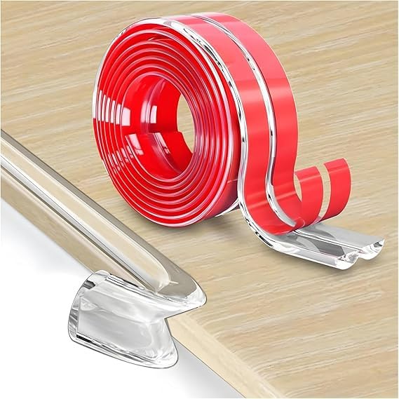 VANSHORA Baby Safety Edge Protector Strip | Soft Silicone Baby Proofing Guard for Sharp Corners Tables Beds Desks Furniture | Peel and Stick Child Safety Edge Cushion