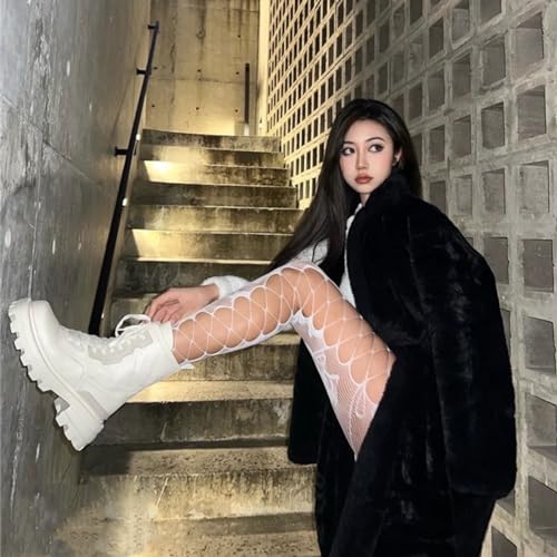 Socks,Women Sexy Colorful Fishnet Pantyhose Rose Flower Vine Tights Side Hollow for Bandage Mesh Stockin3