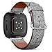 CJBROES Replacement Leather Watch Band, Compatible with Fitbit Versa 3 and Fitbit Sense of Wristband Bracelet Accessory - Tribal Ethnic