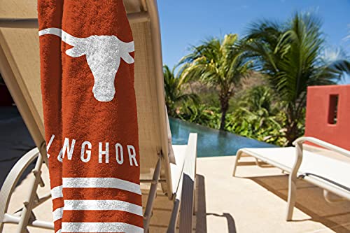 Image of Northwest NCAA Texas Longhorns Unisex-Adult Beach Towel, 30 inch x 60 inch, Stripes (Pack of 6)