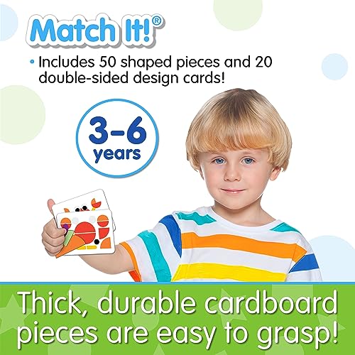 Image of The Learning Journey: Match It! Tangrams- Animal Pattern - Educational Design Learning Double Sided Cards and Shaped Puzzle Piece Toys- Geometric Figures - Spatial Relationships - Ages 3-6 Years Old