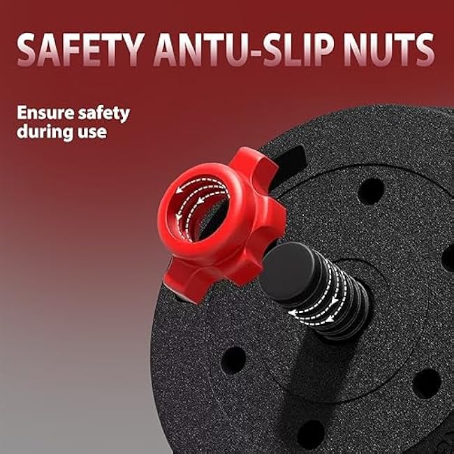 Adjustable Dumbbell Set,44lbs Free Weight Dumbbells,3 in 1 Dumbbells Set Used as Barbell,Dumbbell,Push up Stand,Home and Gym Exercise Equipment Suitable for Both Men and Women