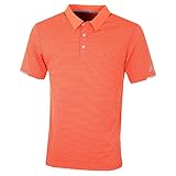 100% Polyester adidas Herren Climachill Tonal Stripe Polo Shirt, orange, XL