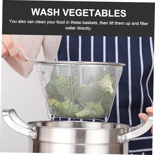 Panier de friture en inox pour éviter les éclaboussures d'huile