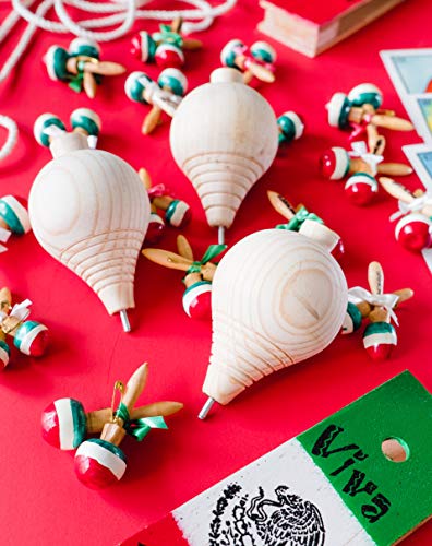 Spinning Top Trompo – 3-Pack Wood Carved Spinning Tops – Sturdy Steel Point For Enhanced Stability – Ideal For Beginners And Intermediates – Trompos Mexicanos - Trompos De Madera #TOP2