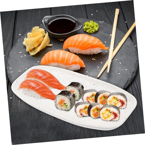 Plato rectangular de porcelana para sushi Alipis miniatura 7