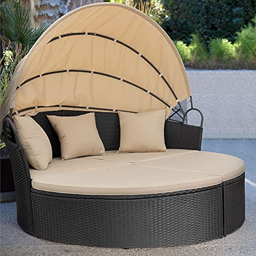 Homall Patio Outdoor Daybed With Retractable Canopy thumb #4