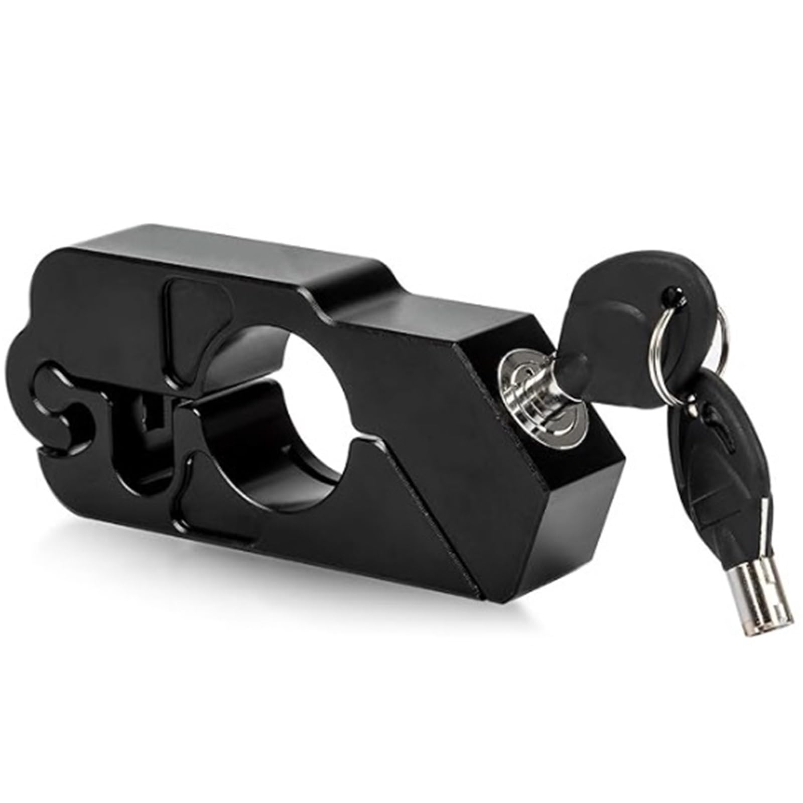 Motorcycle Handlebar Lock Universal Motorcycle Handlebar Lock Handle Throttle Grip Security Anti Theft Motorbike Lock Security(Black)