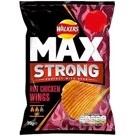 Walkers Max Strong Hot Chicken Wings Crisps Cover