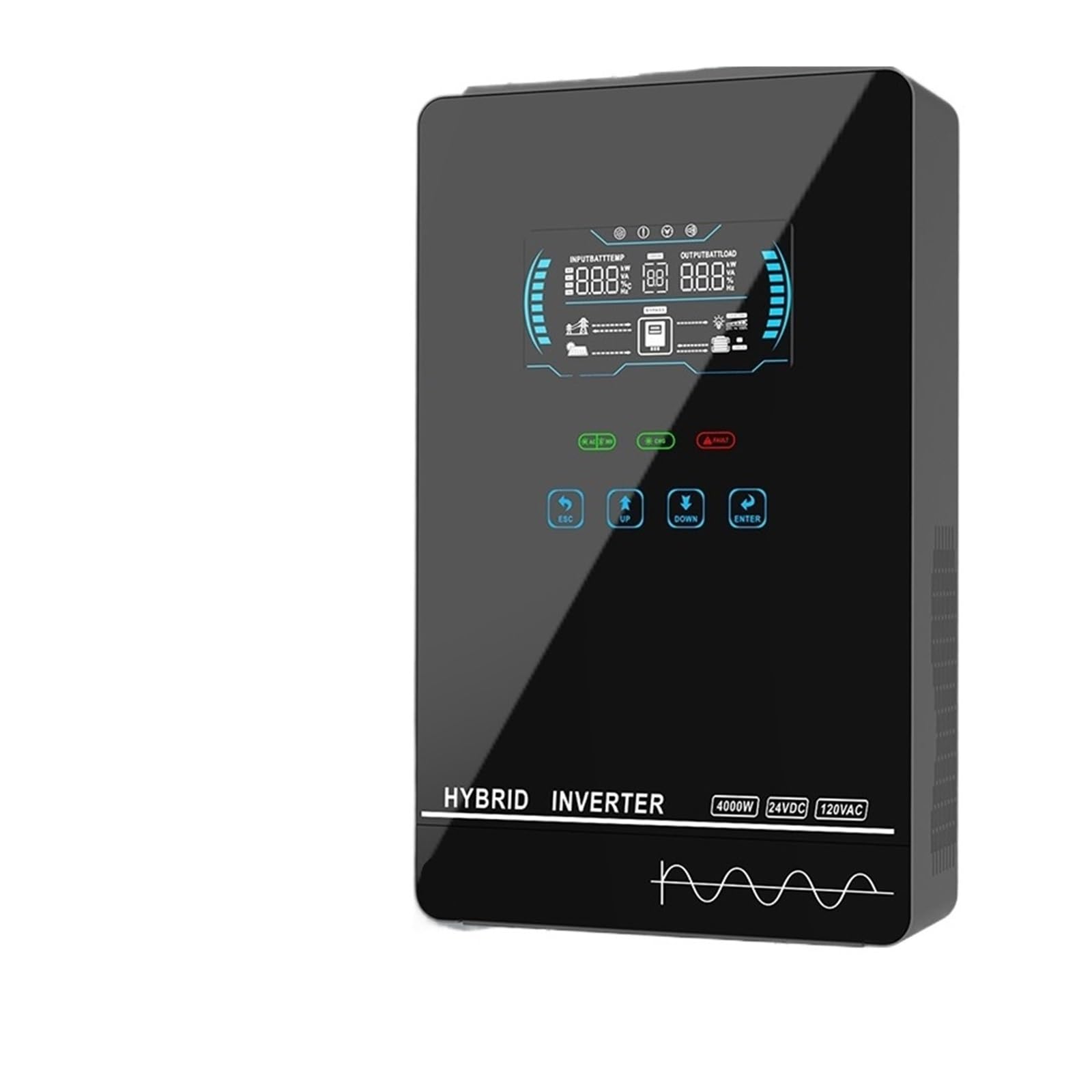 PVTLCYBI 4KW 6KW 120V Off Grid Solar Inverter 24V 140A 5600W MPPT Charger Pure Sine Wave Inverter 6.25 Inch LCD Display