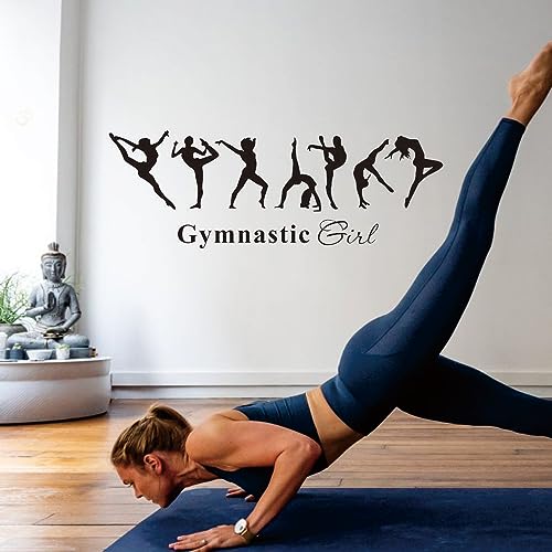 Vinilo Decorativo Silueta Gimnasta para Pared de Niña 30x11" miniatura 5