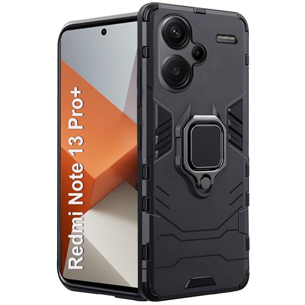 TheGiftKart Tough Armor Bumper Back Case Cover for Mi Redmi Note 13 Pro Plus 5G | Ring Holder & Kickstand in-Built | 360 Degree Protection Back Case Cover for Redmi Note 13 Pro Plus (PC & TPU, Black) (B0CRDL7JXP) Amazon Price History, Amazon Price Tracker